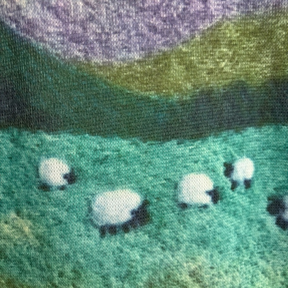 Border Collie and sheep knit sweater